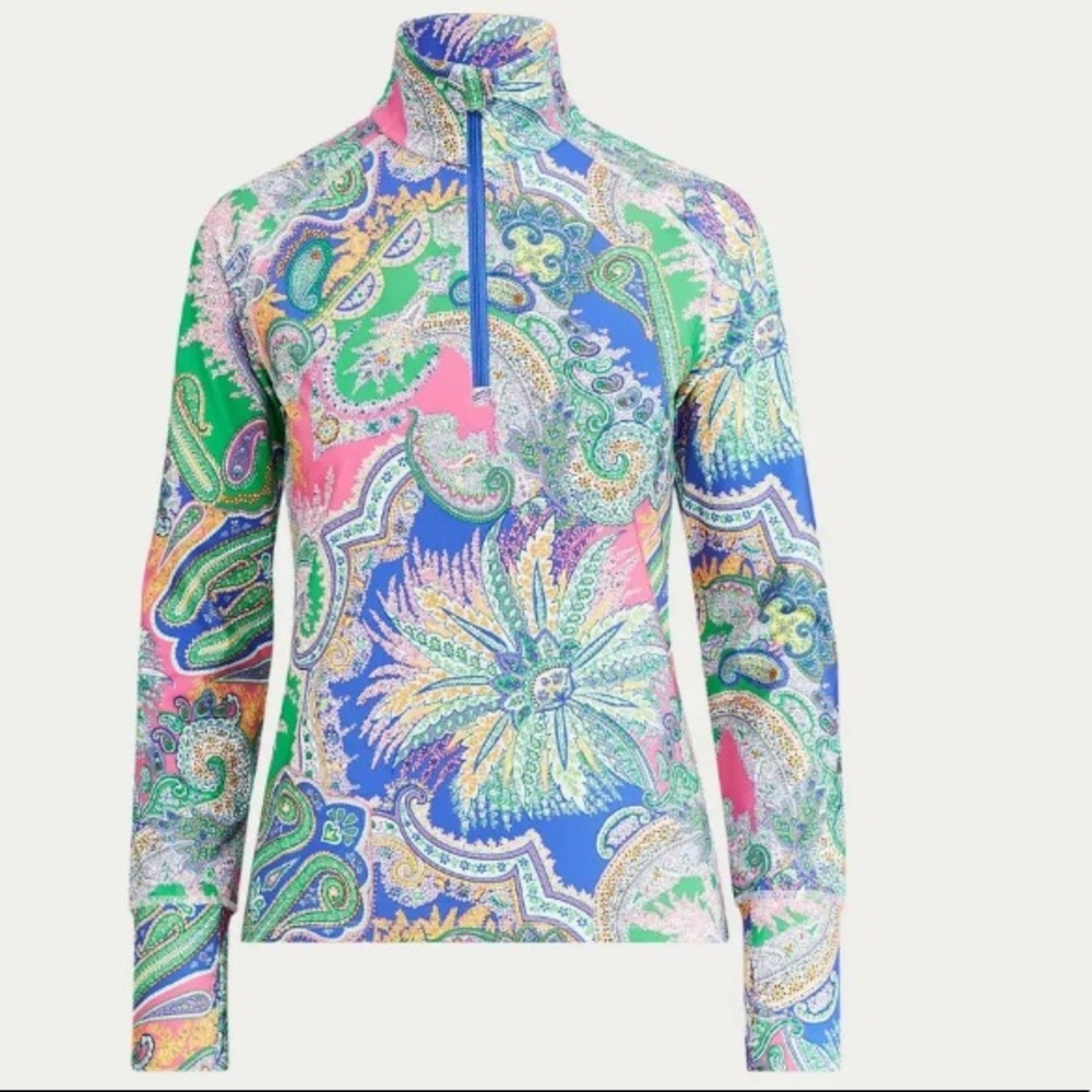 RLX Polo Ralph Lauren Paisley Golf Pullover - Picture 2 of 9